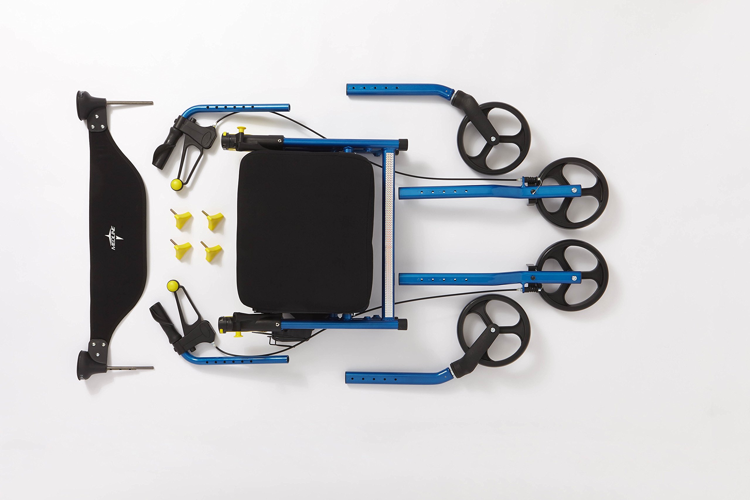 Medline Premium Empower Rollator Walker with Seat, Folding Rolling