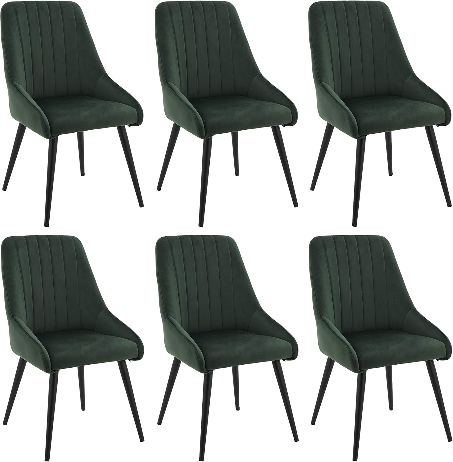 HNNHOME® Set of 6 x Spica High Back Upholstered Kitchen Dining Chair