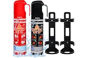ZIQIANHARD Fire Extinguisher for Home, 2 Pack Vehicle Fire Extinguishers with Mount, Compact Fire Extinguisher Effective on A, B, C, K Fires, Water-Based Extinguisher for Car Boat House Office Kitchen Garage