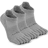 TikMox Ankle Running Toe Socks, Athletic Cool Feel & Quick Dry Fabric, Arch Support, Five-Toe Design for Sports Enthusiasts