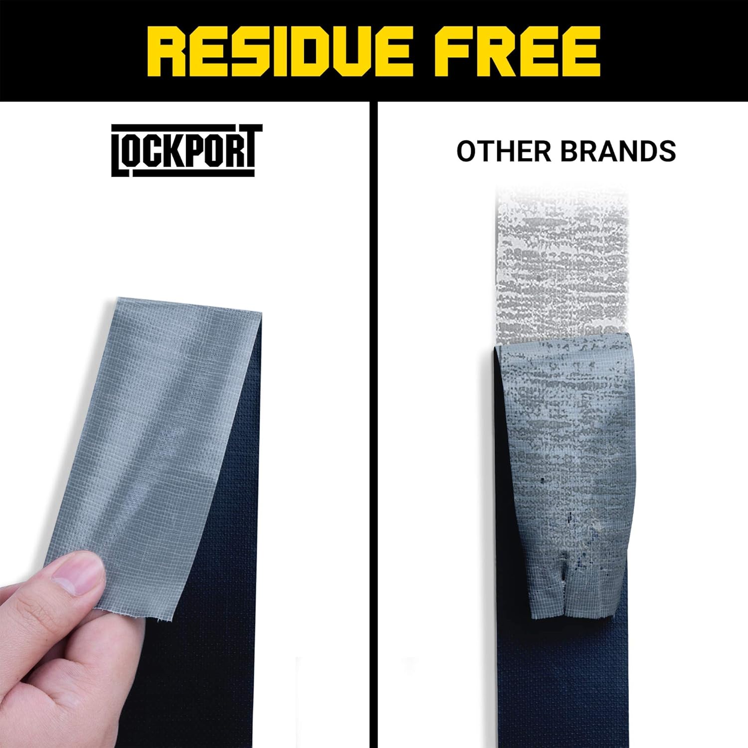 Heavy Duty Black Duct Tape - 6 Roll Multi Pack - 20 Yards x 2 Inch - Strong, Flexible, No Residue, Waterproof and Tear by Hand - Bulk Value for Do-It-Yourself Repairs and Professional Use: Industrial & Scientific