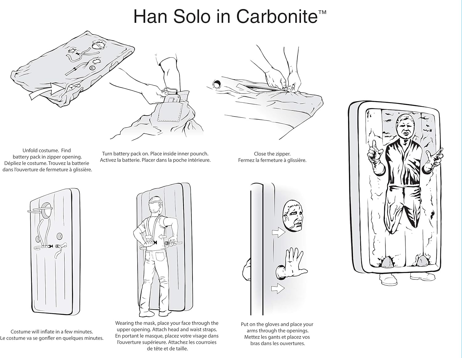 han solo inflatable costume