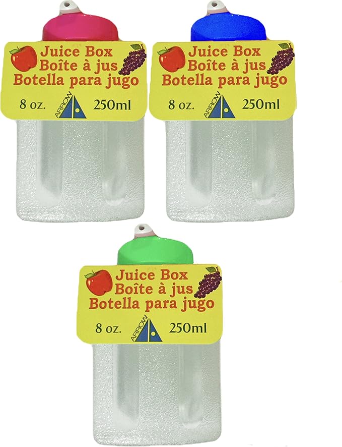 Children Leakproof Plastic Reusable 8 oz Juice Boxes