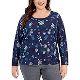 Karen S Plus Size Winter Magic Scoop Neck Top