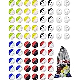 70 Pack Practice Golf Balls, 42mm Rubber Golf Training Ball, Hollow Airflow Limited Flight, Mini Soft Plastic Balls for Home Putting or Backyard Swing, Driving Range Indoor or Outdoor, Women & Men