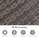 Panana Rattan Garden Furniture 4 Piece Set Grey Cushions view 3