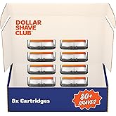 Dollar Shave Club - 6 Blade Razor Refills (8 Pack) - Razors for Men | 8 Replacement Razors, Six Stainless Steel Blades, Smooth Comfortable Shave, Extra Close Razors for Men, Razors for Men