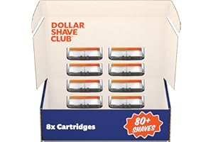 Dollar Shave Club | 6 Blade Razor Refills (8 Pack) | 6 Stainless Steel Blades for a Close & Comfortable Shave