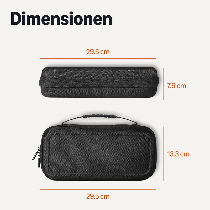 Universaltasche für Nintendo Switch mit 12 Spielkartenfächern, Kompatibel mit Switch 2 & Switch OLED, Schwarz