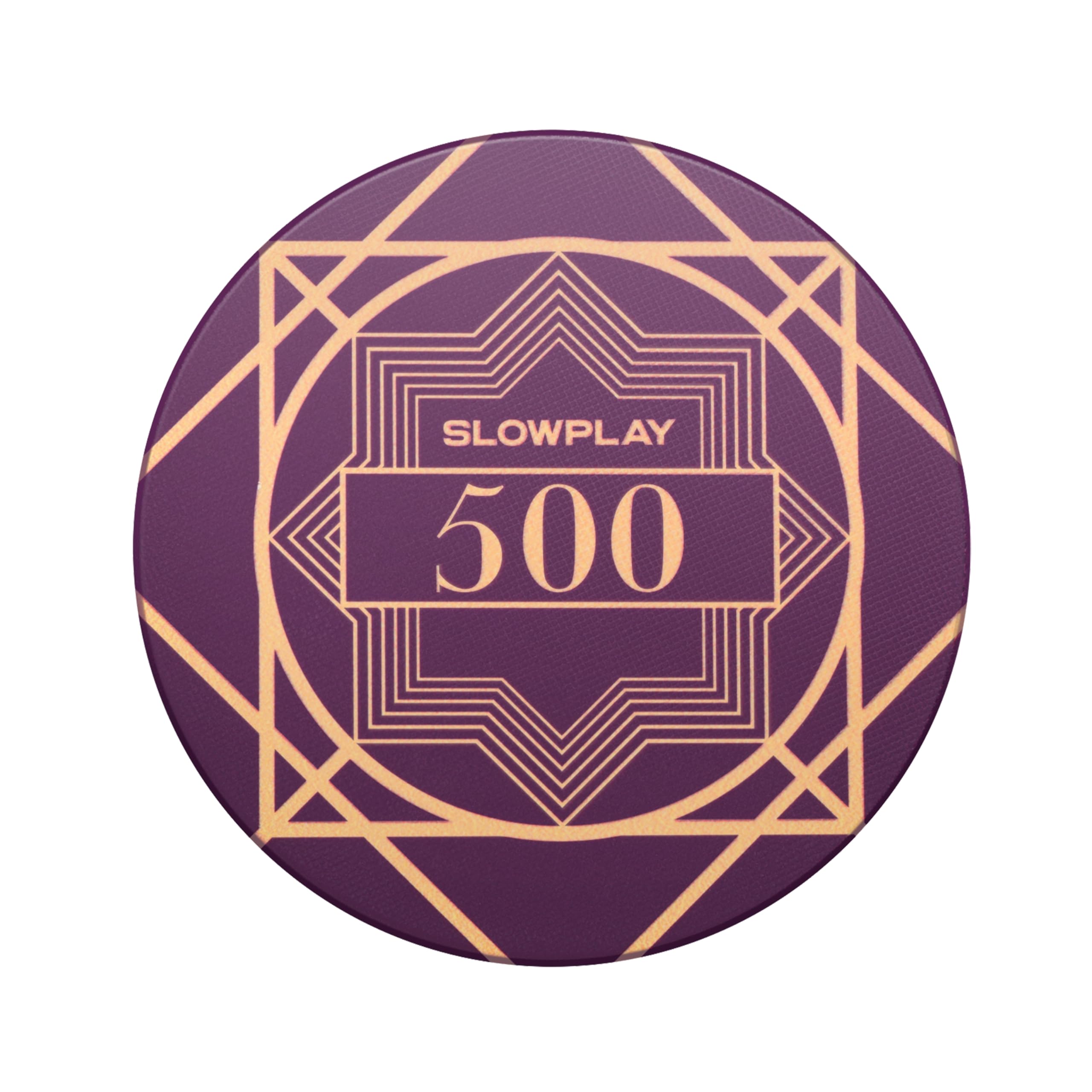 SLOWPLAY Nash Ceramic Poker Chips in Bulk, Casino Grade Ceramic 10-Gram Poker Chip for Texas Hold'em, 39mm Professional Chips Pack of 50 with Denomination of 500