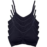 Kalon 4 Pack Women’s Nylon Spandex Removable Pads Comfort Cami Bras Wireless