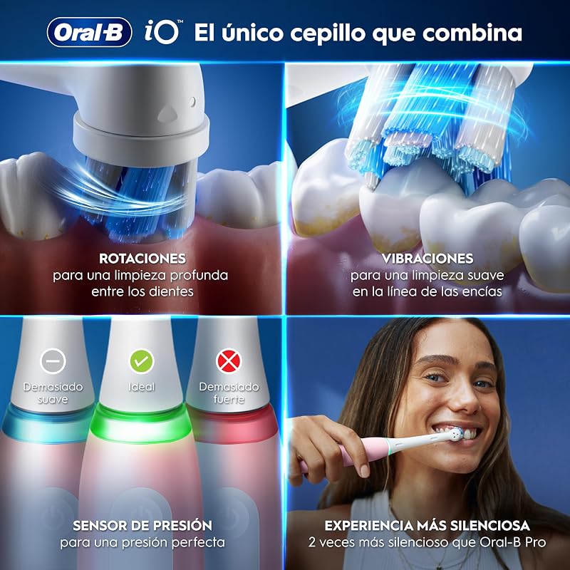 iO 3 Cepillo de Dientes Eléctrico con 3 Cabezales, Negro