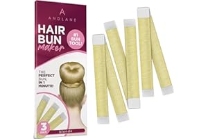 Andlane Women's Hair Bun Maker Tool - French Twist Hair Fold Wrap Snap Hair Accessories (3 Blonde)
