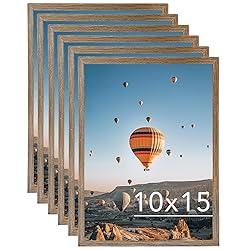JCJMY 10x15 Rustic Brown Picture Frame Set of