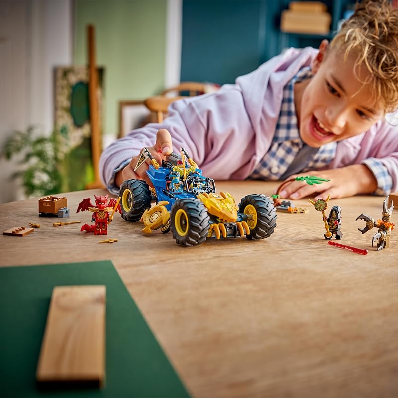 NINJAGO 2in1 Jays Transformationsflitzer - Ninja Truck mit 5 Minifiguren, inkl. Kai und NYA, sowie Shuriken und Schwertern - Kreatives Geschenk für Jungen ab 8 Jahren und Fans - 71856