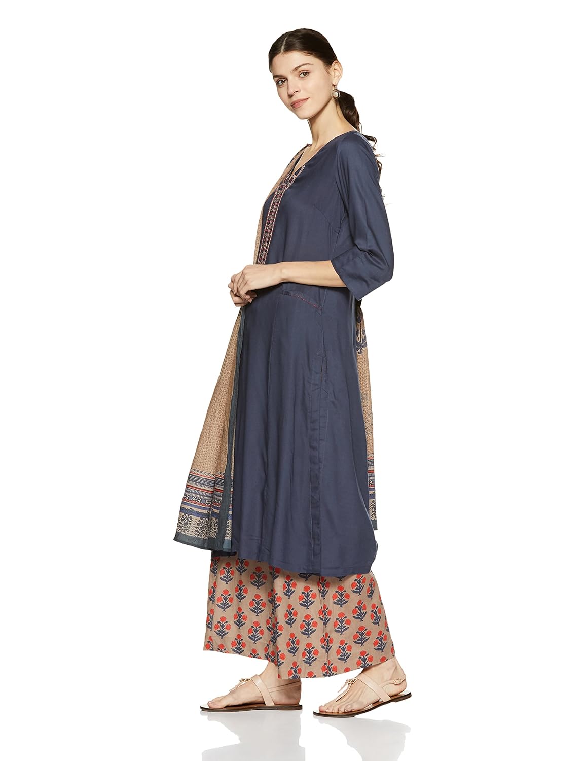 biba women's straight salwar suit set