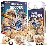 EDUMAN Geodes with Crystals Break Open 10 Premium Geode Kit - Geology Geode Crystal Science Kit - STEM Educational Toys Birthday Gifts for Boys and Girls (Potential for Coloured Geodes Crystals)