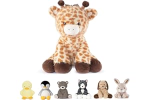 Niuniu Daddy 14" | 3.5 Pound Giraffe Weighted Plush Stuffed Animal, Heavy Giraffe Pillowfort Toys for Kids Adults, Weighted Beads for Stuffed Animals Body Pillow for Gift Birthday Christmas Holiday