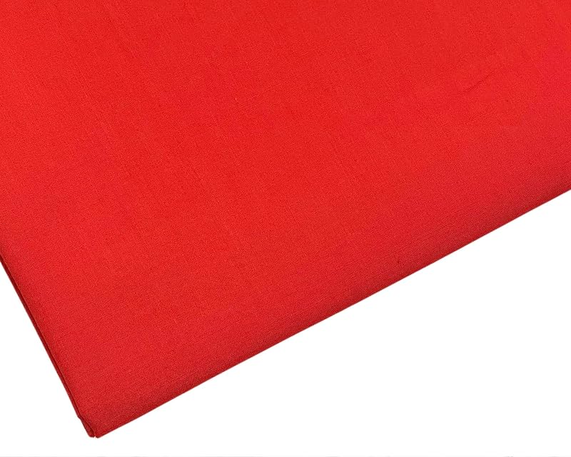 M & J Plain Red Polycotton Fabric 45 inch 112 cm Wide 4 Metre