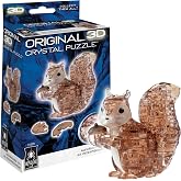 BePuzzled | Squirrel Original 3D Crystal Puzzle, Ages 12 and Up | Squirrel Crystal 3D Puzzle, 54-Piece Brain Teaser, Collectible Animal Display Piece, Level 2, Ages 12+