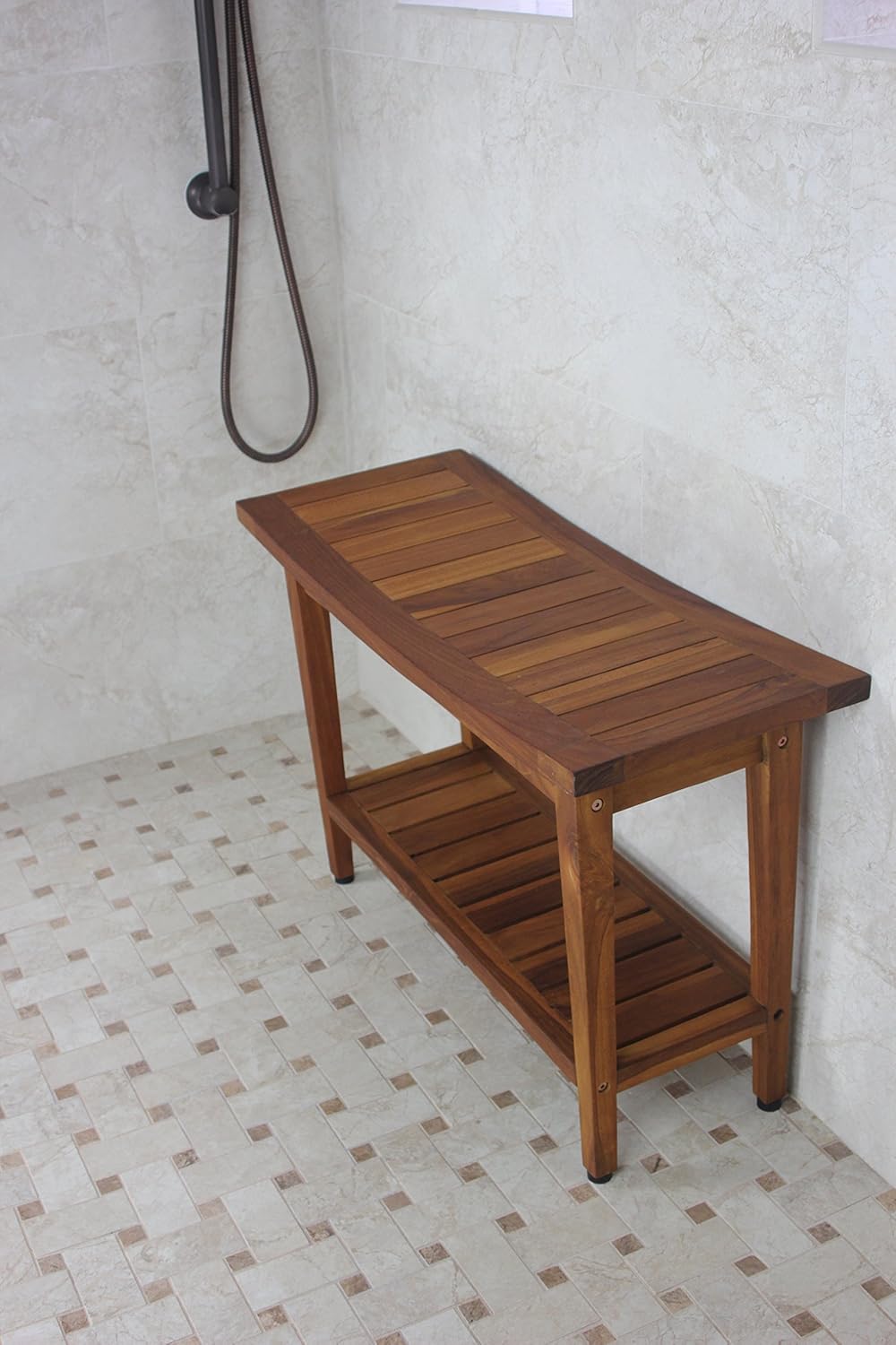 teak potting bench on Aquateak Patented 30 Maluku Teak Shower Bench With Shelf Patio Lawn Garden Benches