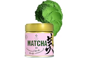 YAMASAN Kyoto Uji Ceremonial Grade Matcha “BI”, Japanese Matcha Powder, Matcha Green Tea Powder in a Can, Authentic Uji Match