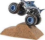 Monster Jam 4 Piece Playset with 1:64 Die-Cast Lorry Megalodon Ramp Dirt Set view 2