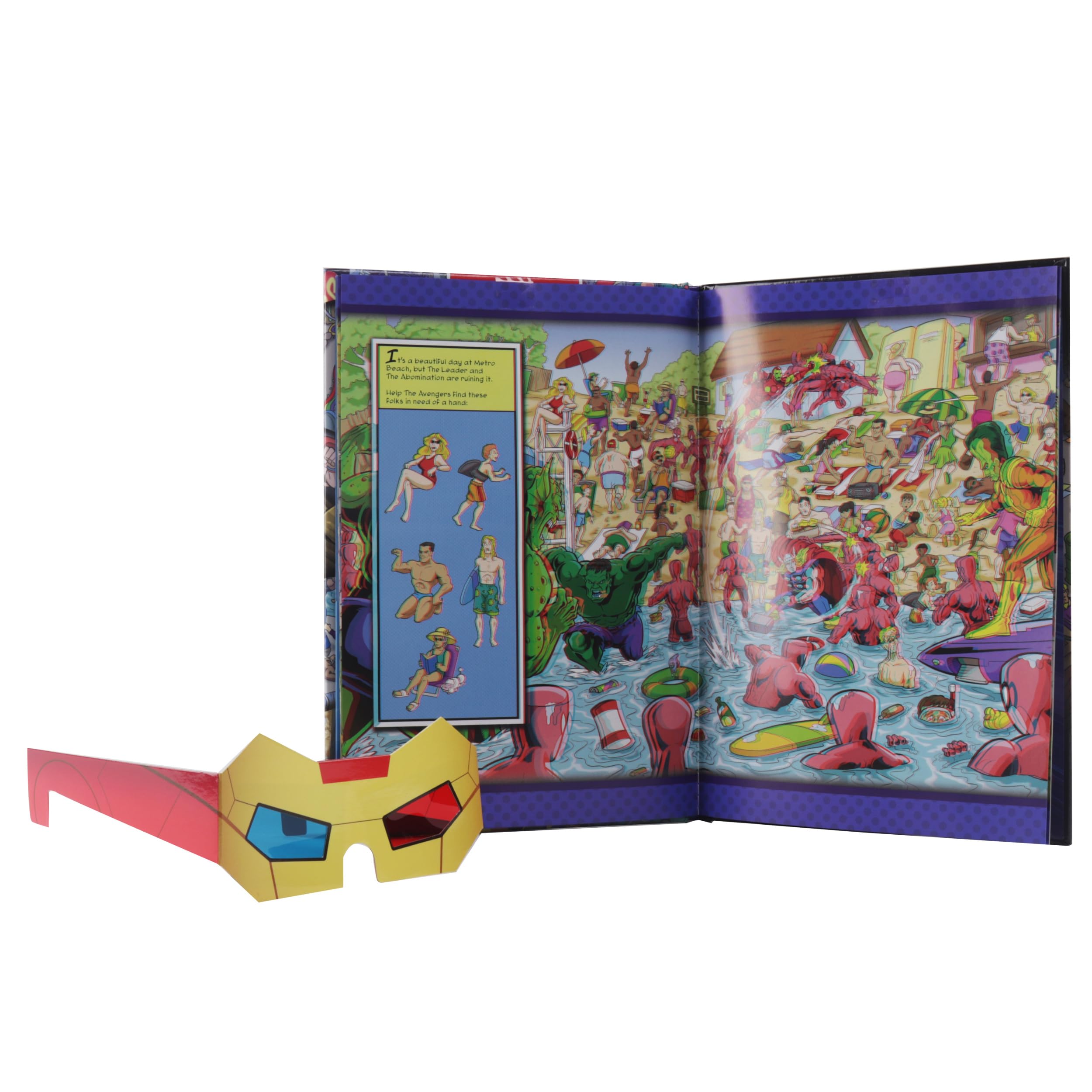 Marvel Spider-man, Avengers, Guardians of the Galaxy, and More! - 3D Look and Find Activity Book! - Iron Man 3D Glasses Included! - PI Kids Marvel Spider-man, Avengers, Guardians of the Galaxy, and More! - 3D Look and Find Activity Book! - Iron Man 3D Glasses Included! - PI Kids Hardcover