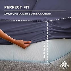 Linen Home 100% Cotton Percale Weave Fitted