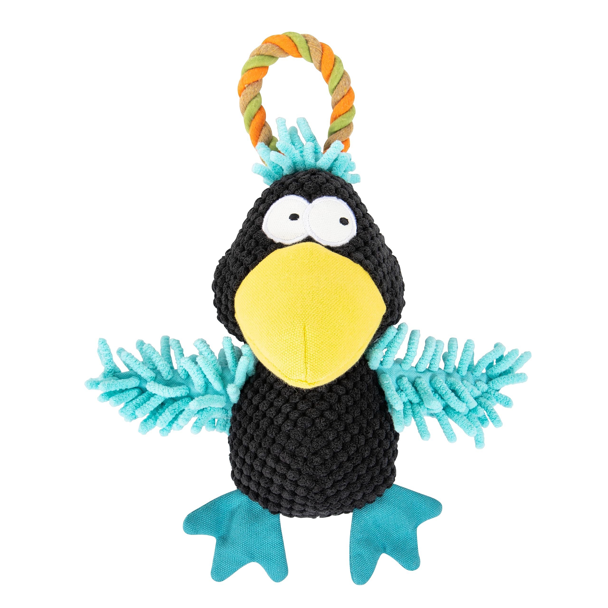 Bayer Design EDUPET 06003AA Dog toy bird plush with rope, squeaking