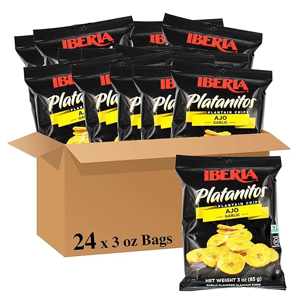 IBERIA GARLIC PLANTAIN CHIPS, 3 OUNCE (PACK OF...
