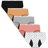 Nalwort Womens Period Underwear Menstrual Period Panties Postpartum Cotton Panties 5 Pack