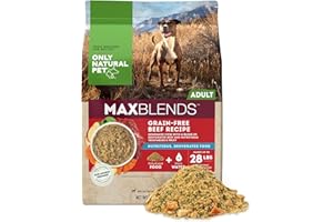 Only Natural Pet MaxBlends Grain Free Beef Recipe Dehydrated Dog Food Formula - High Protein Homemade Stew, Nutrient-Dense Meal for Canine Health - Beef RecipeFlavor - 7 lb Bag (Makes 28 lbs)