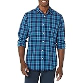 Amazon Essentials Men's Long-Sleeve Slim-Fit Stretch Poplin Shirt