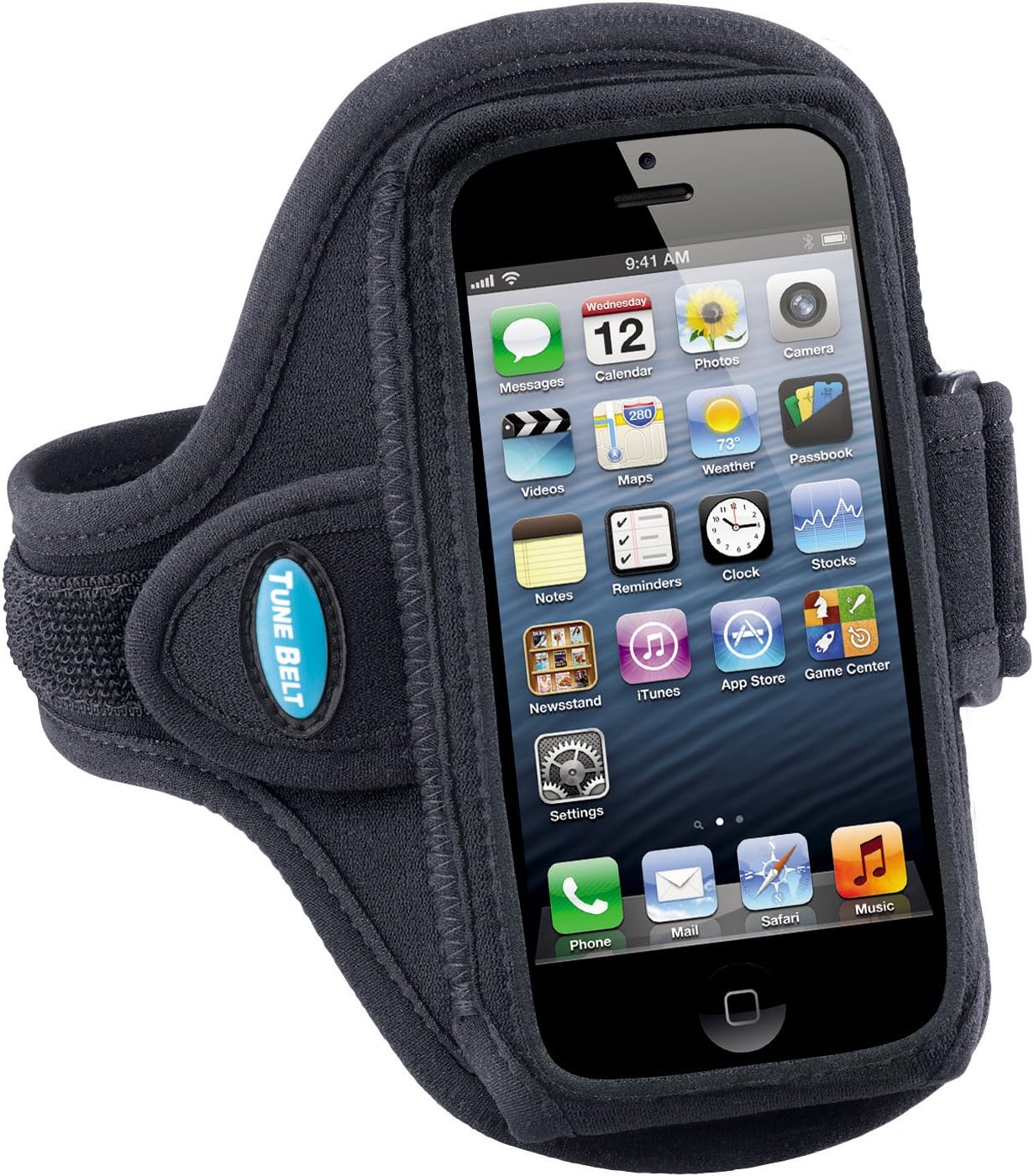 Tunebelt Black Sport Armband AB87 for Apple iPhone SE, 5, 5S & iPod Touch 5G 5th Gen