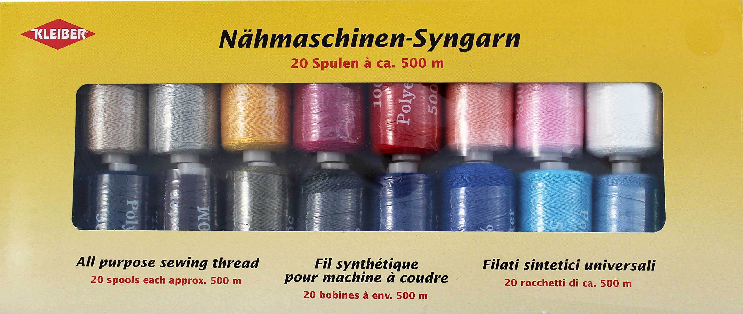Kleiber All purpose sewing thread 20x polyester spools 500m each