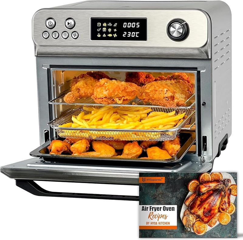 HYSapientia 24L Air Fryer Oven Rotisserie 1800W Digital Inner Stainless Steel