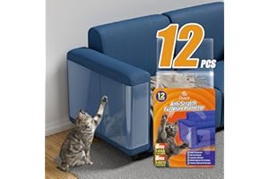 【NO PINS Pain】 Cat Scratch Furniture Protector Self-Adhesive Single Side Couch Protector from Cat Claws,Furniture Protectors 