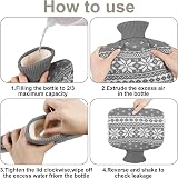 Heyu-Lotus 1L Hot Water Bottle with Soft Knitted Cover for Pain Relief view 5