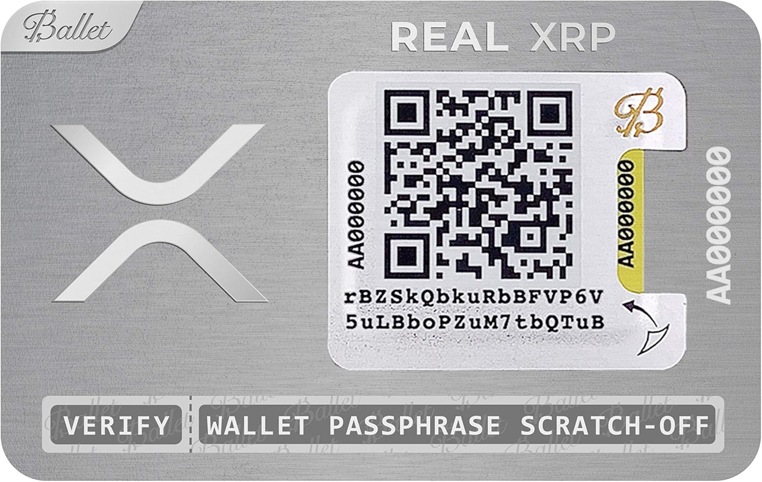 Ballet Real XRP – Physical Cryptocurrency Wallet with Multicurrency  Support, The Easiest Crypto Cold Storage Wallet (Single) – BigaMart