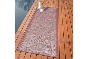 Keen Home Design Terrace Outdoor Runner Rug - 2x6 Washable Indoor/Outdoor Rug for Patio, Kitchen, Balcony, Beach, Garden, Deck and Porch, Size: 2'2"x5'7"