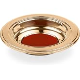 Steadfast Selections - (Offering Plate Red) Premium Gold Stainless Steel Offering Plates for Church | Offering Trays | Church Collection Plate | Church Offering Plates