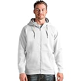 Antigua Men’s Victory Full Zip Hood Fleece, Heavyweight Brushed Back Cotton-Poly Sweatshirt, Modern Layering Essential Hood