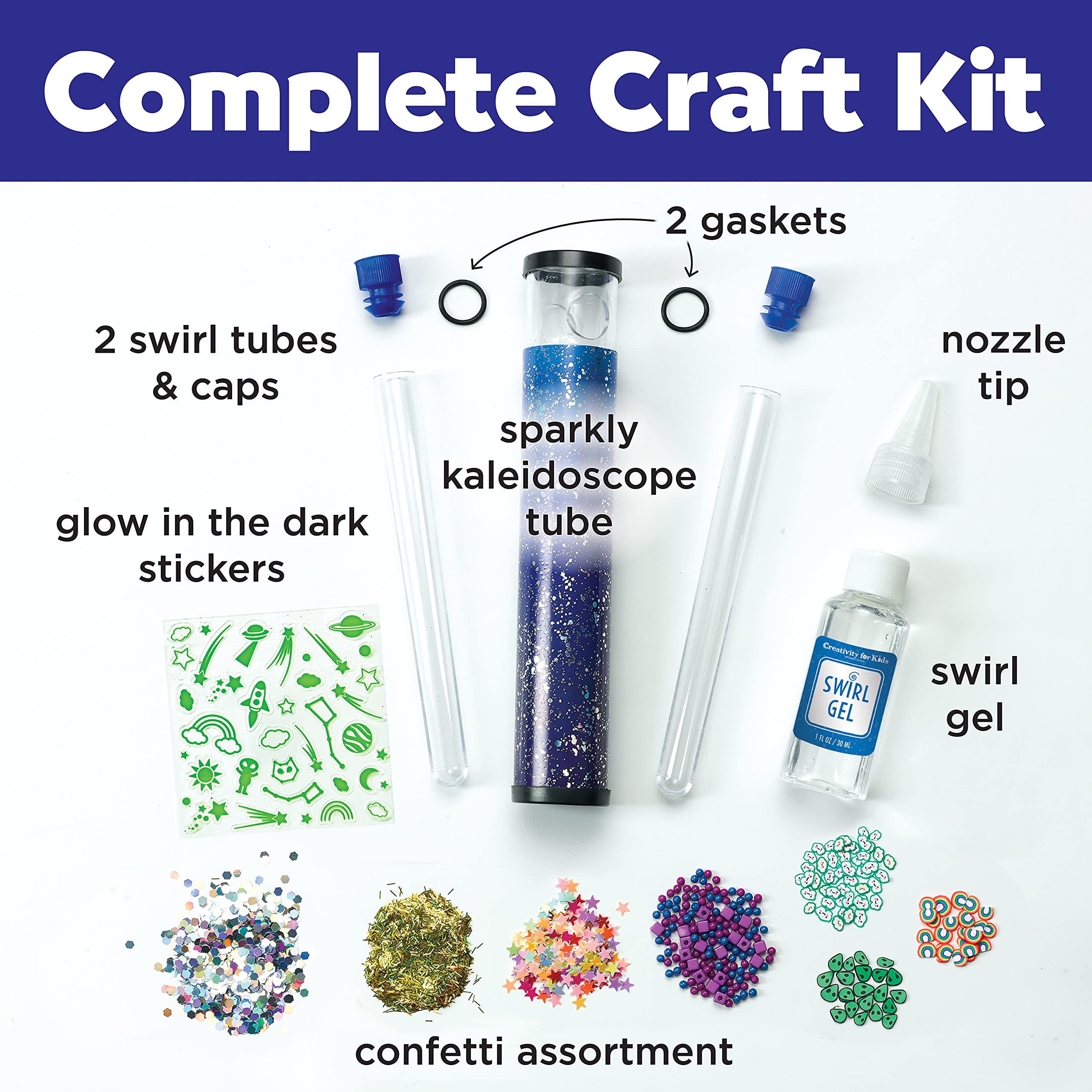 Creativity for Kids Magic Swirl Kaleidoscope Kit - Make Your Own Kaleidoscope for Kids, STEM Toys (Ages 6+)