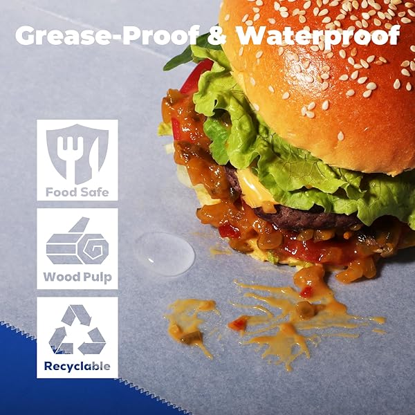 FIT MEAL PREP [1000 PACK] 15 X 10.75″ WAX PAPER SHEETS FOR FOOD, INTERFOLDED PRECUT DELI PAPER, POP UP GREASE-PROOF SANDWICH PAPER WRAPS, WATERPROOF FOR LUNCH, FOOD BASKET, MICROWAVE COVER, BBQ