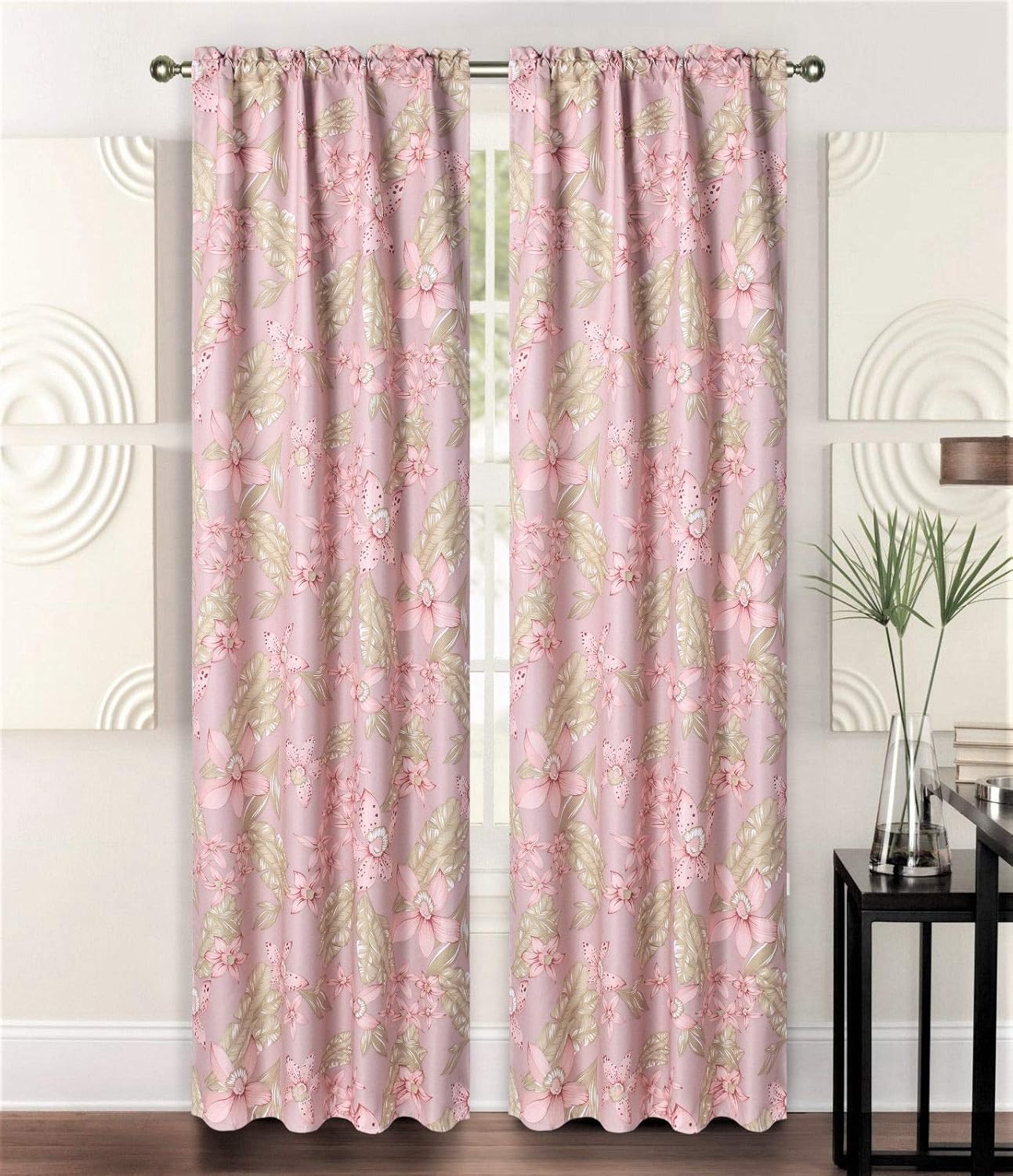 Amazon Com Sapphire Home 2 Rod Pocket Curtain Panels 84 Inches