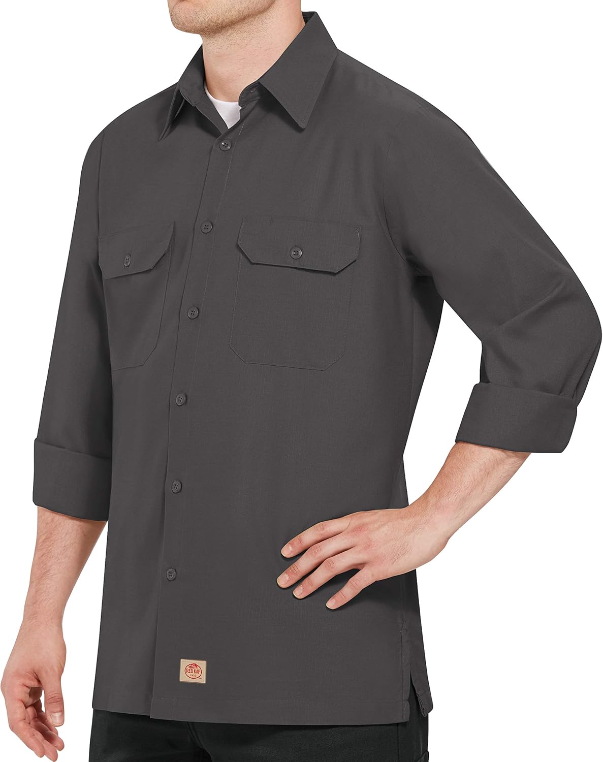 Red Kap Men's RK Solid Rip Stop Shirt: Clothing