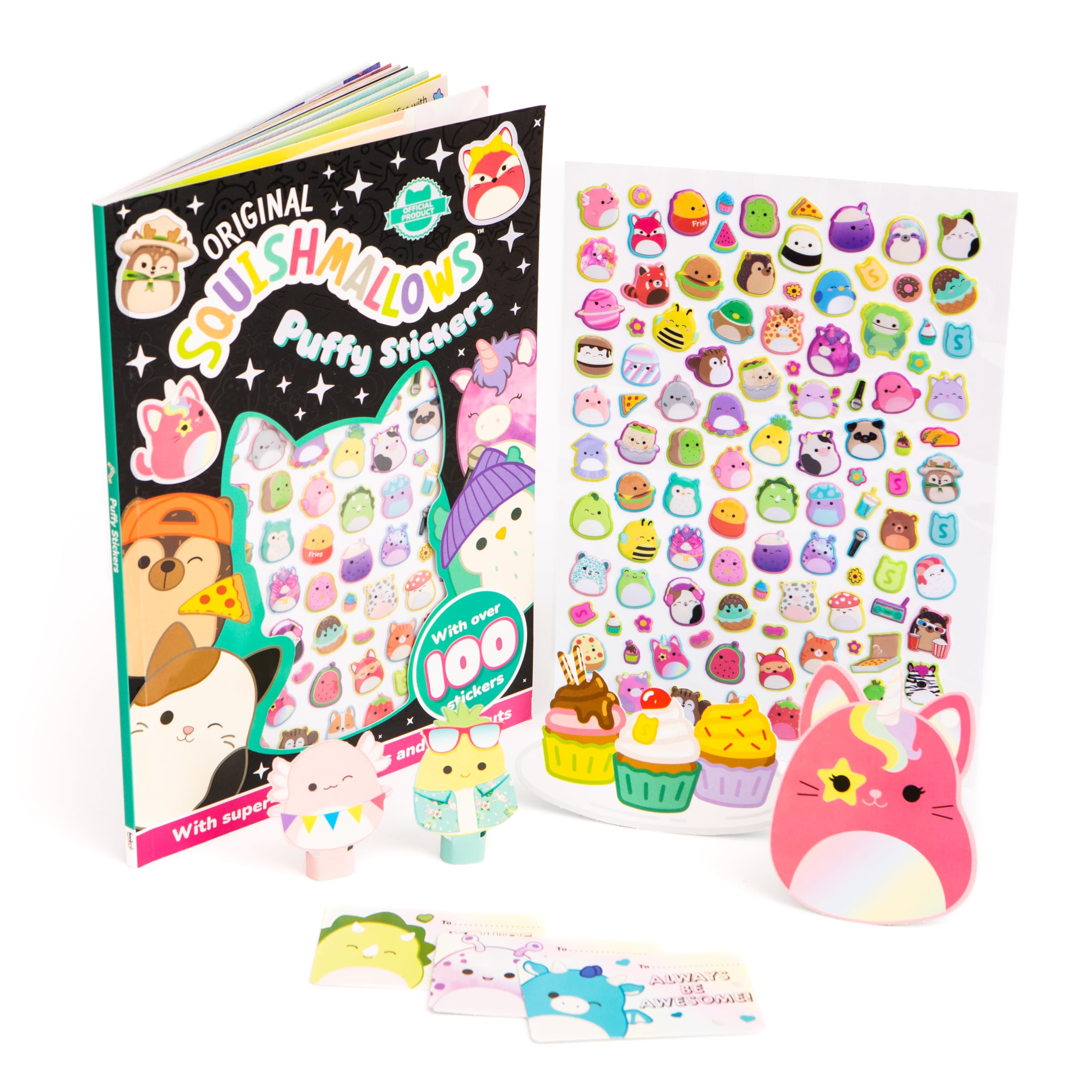 Bookoli - Original Squishmallows Stickers Activity - with Over 100 Puffy Stickers - Gifts for Girls and Boys