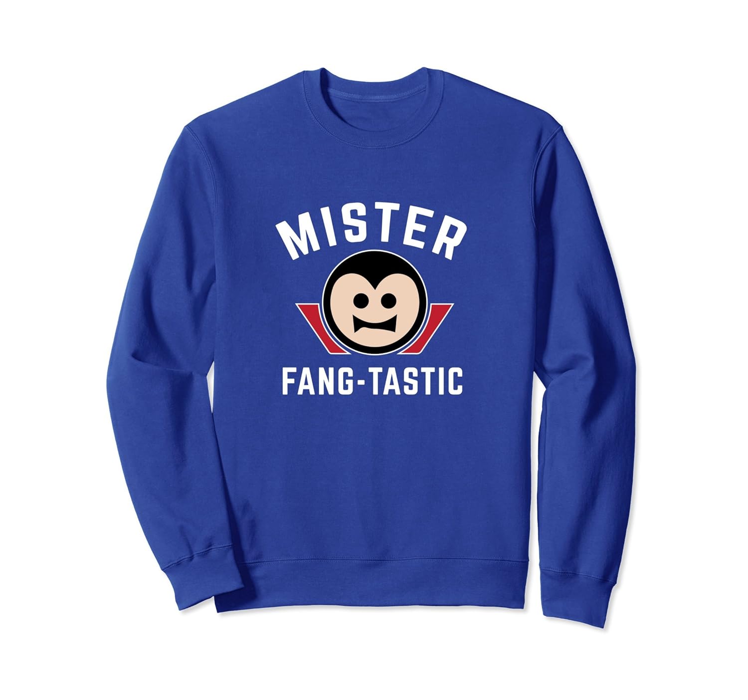 Mister Fangtastic Halloween Sweatshirt-Rose