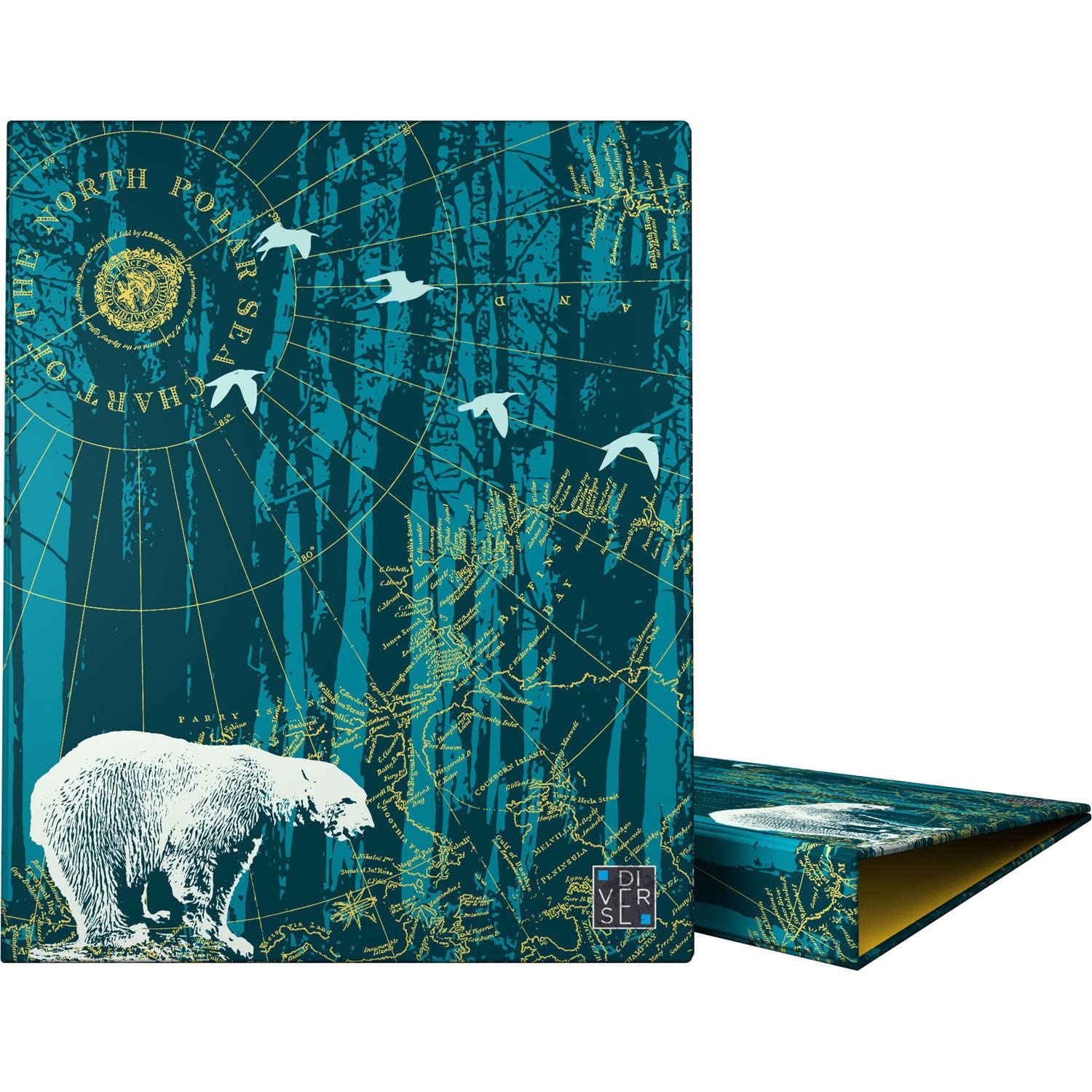 Grafoplás 88142650 Folder with Rings, A4, 4 Mixed Rings 25 mm, Diverse Collection, North Polar, FSC Certified